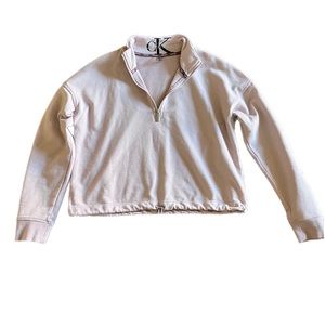 Soft pink Calvin Klein crop sweater